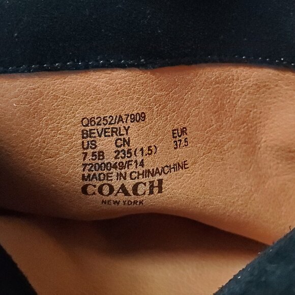 Coach Beverly Mid-Calf Suede Boots 7.5 - Picture 6 of 8